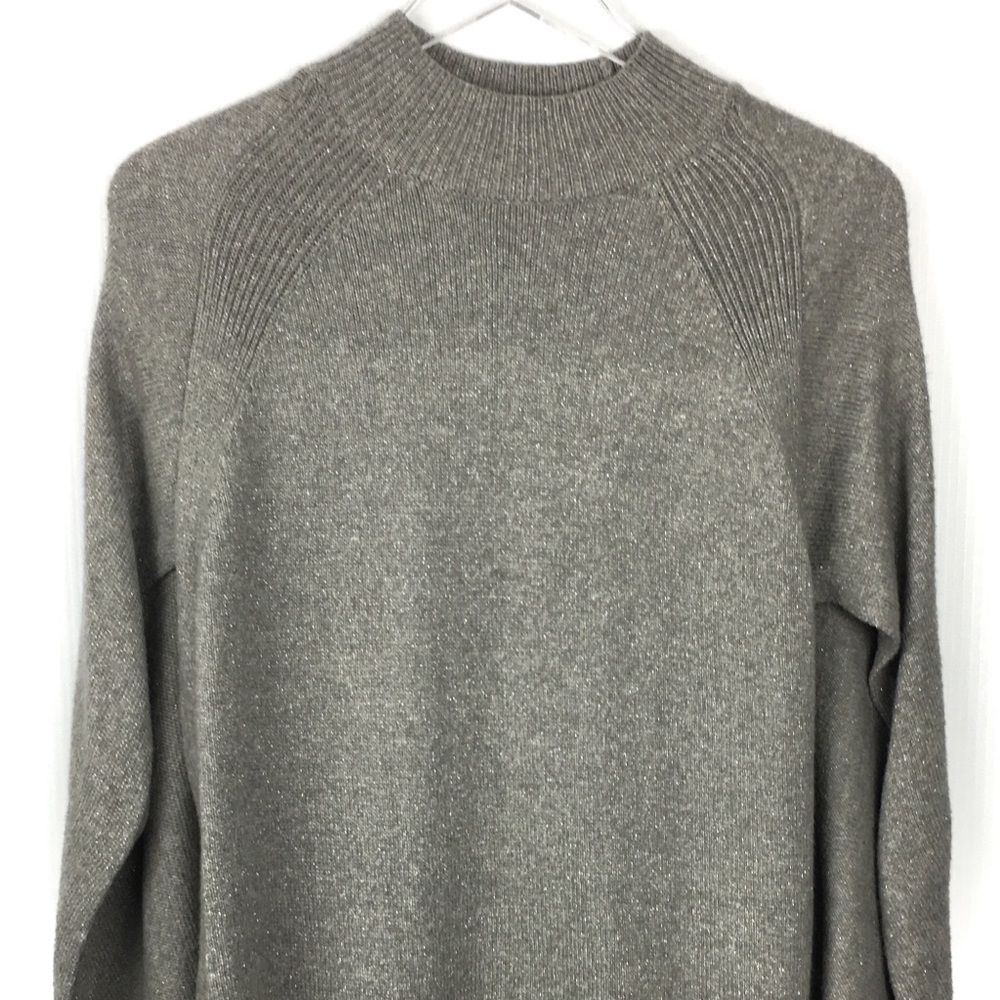 Chico’s Sparkle Holiday Knit Cape Sweater SZ  1